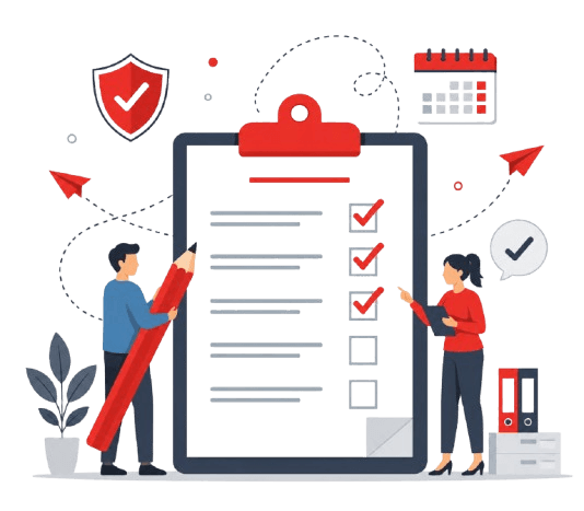 Cybersecurity Checklist Illustration